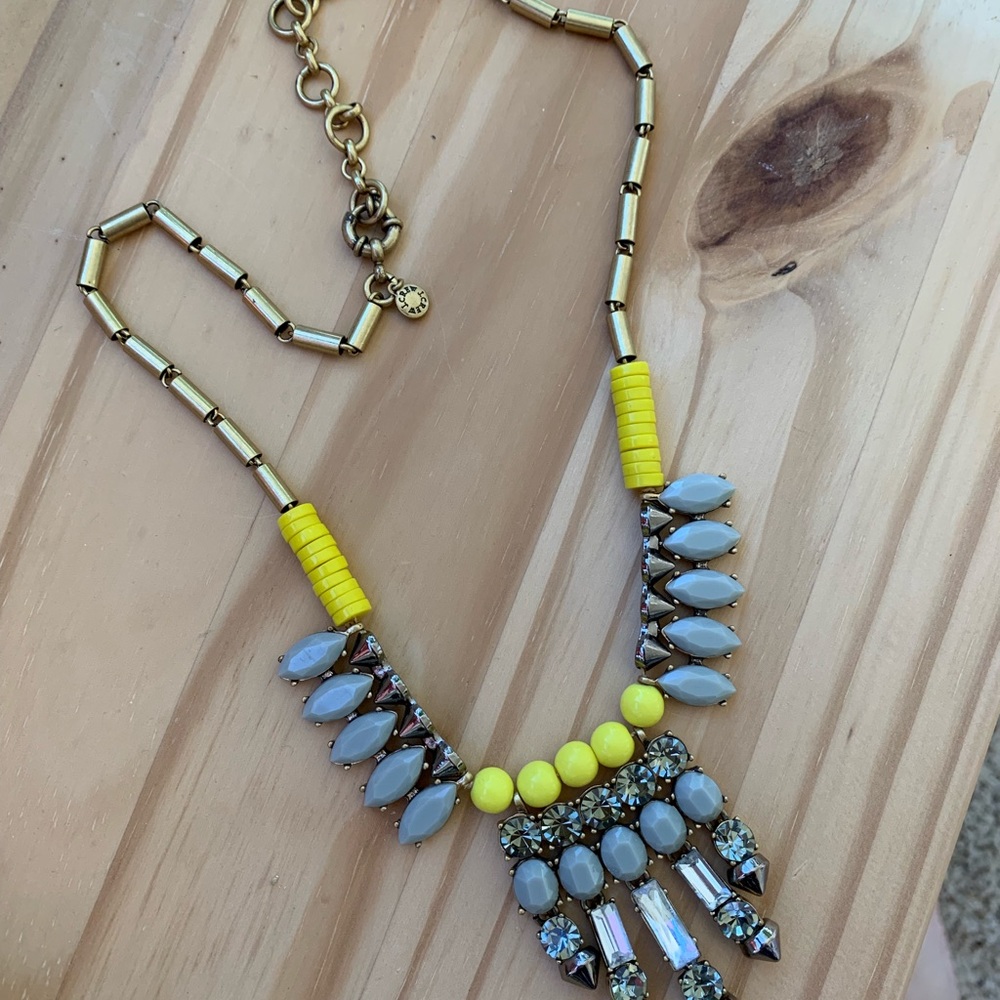 J. Crew neon yellow necklace